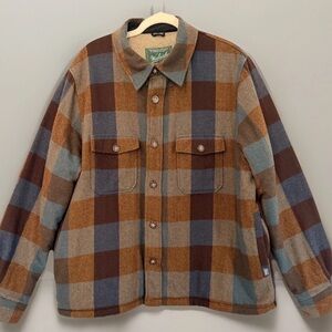 WOOLRICH Sherpa Lined Wool Blend Button Up Coat Mens XL